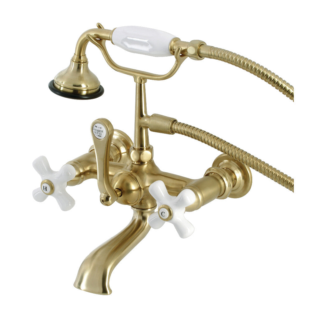 Aqua Vintage 7-Inch Wall Mount Tub Faucet with Hand Shower