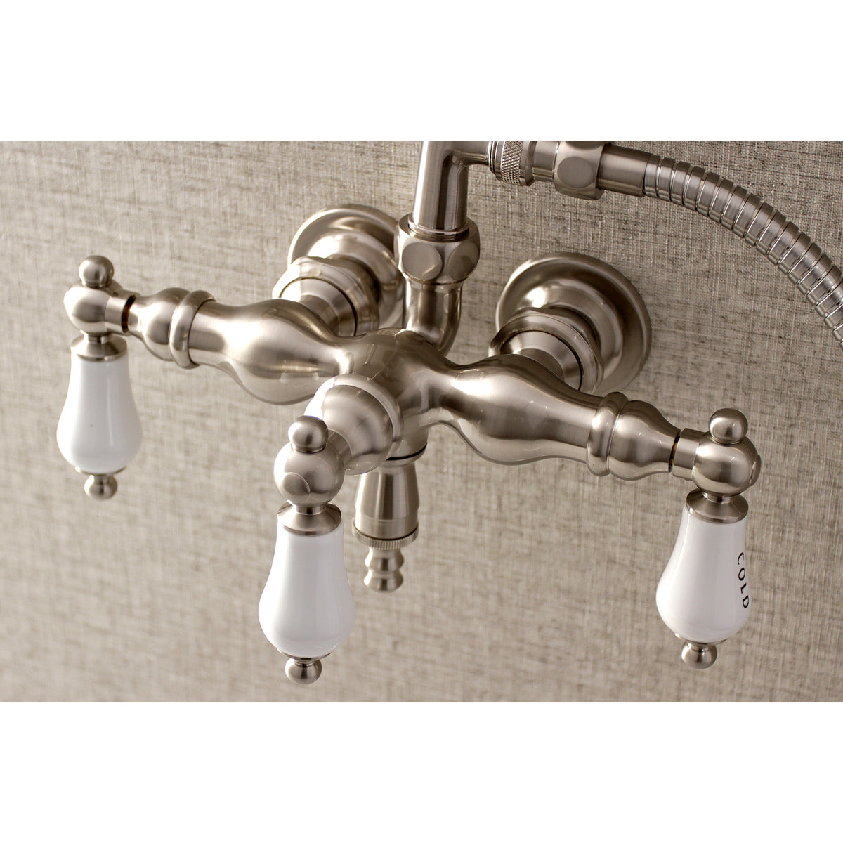 Aqua Vintage Vintage 39510 Inch Wall Mount Tub Faucet with Hand Shower