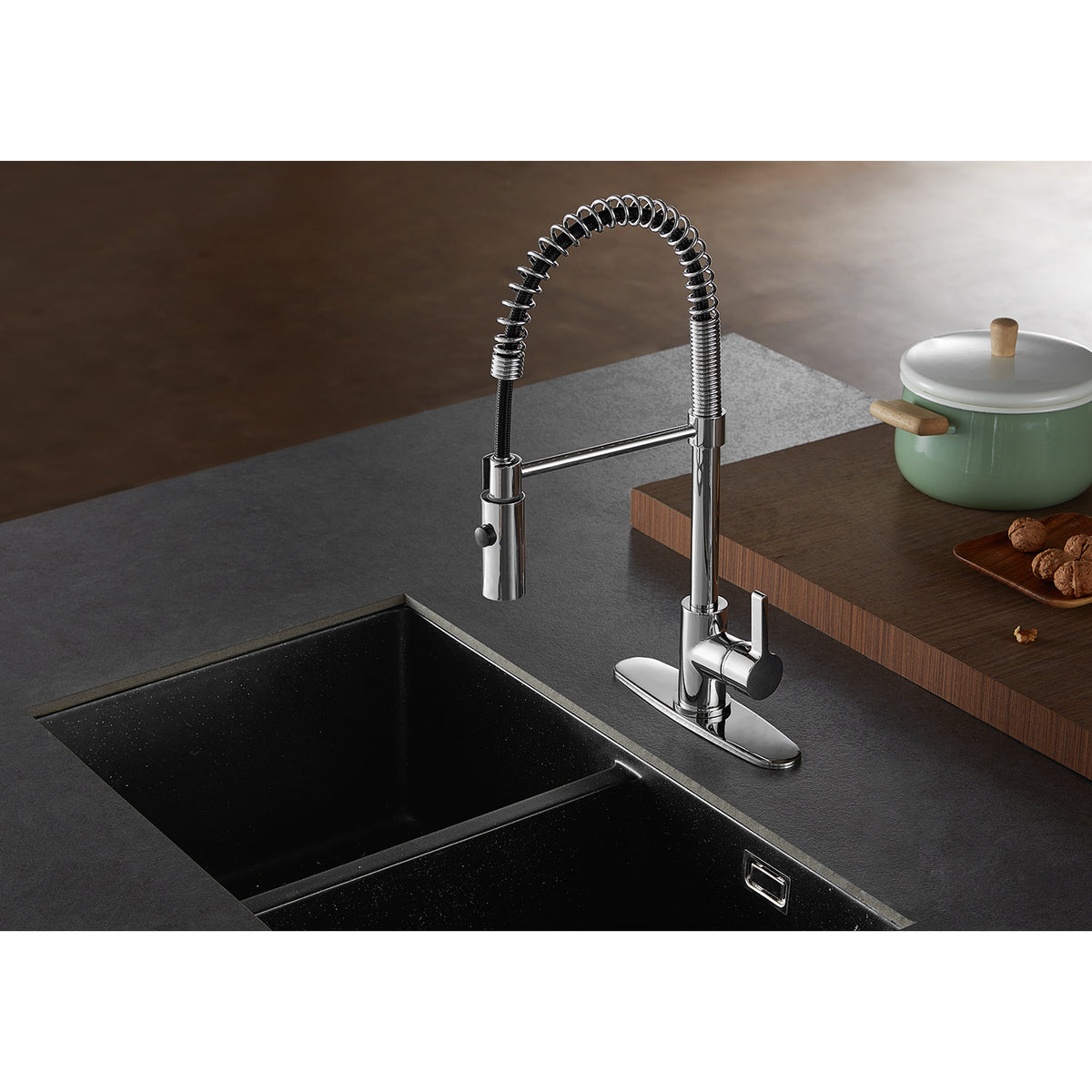 Gourmetier LS8777CTL Continental Single-Handle Pre-Rinse Kitchen Faucet