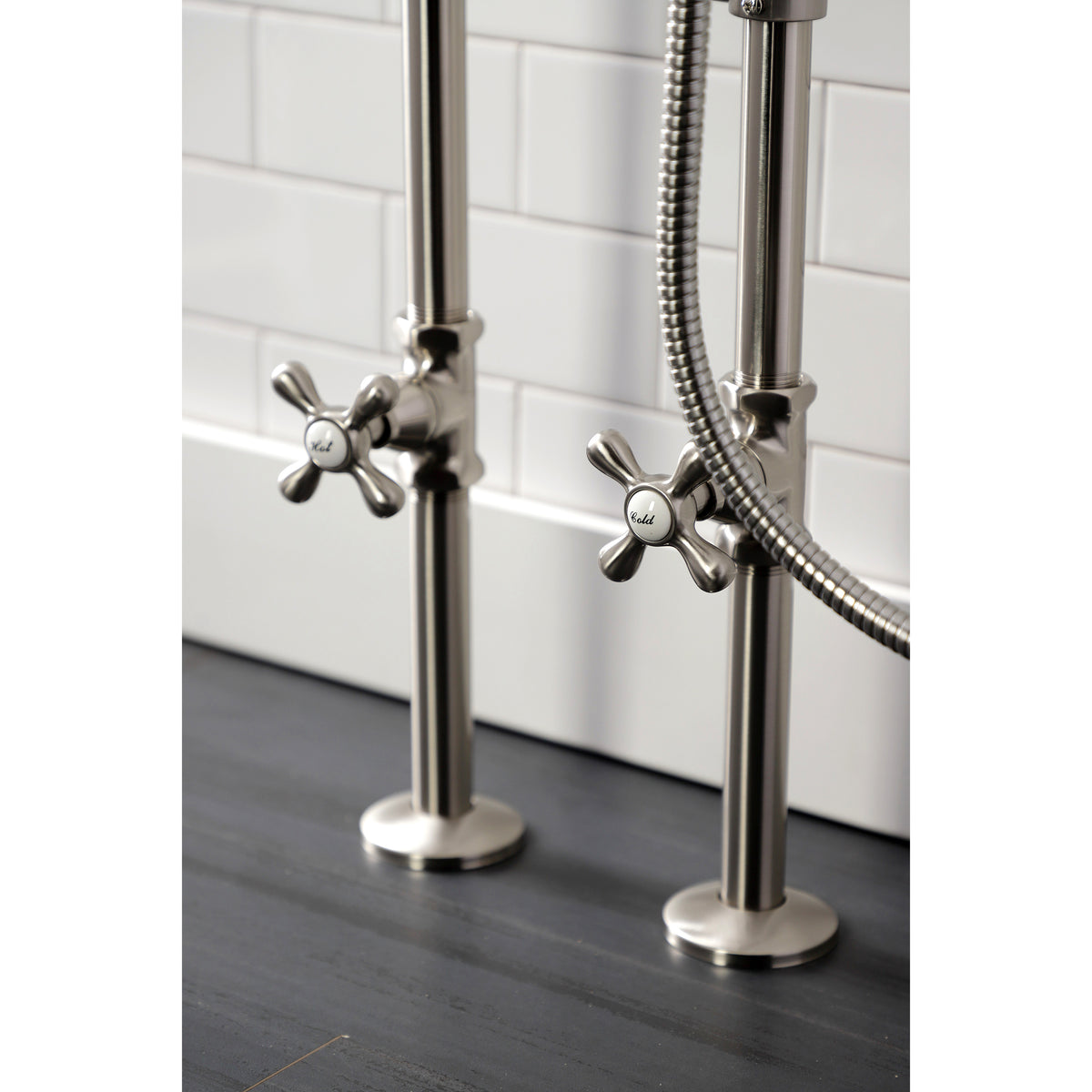 Kingston Freestanding Clawfoot Tub Faucet Package with Supply Line