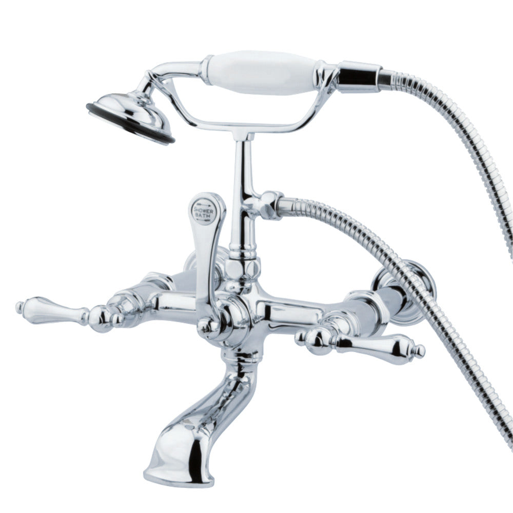 Vintage 7-Inch Wall Mount Tub Faucet with Hand Shower