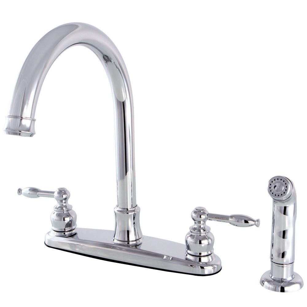Kingston Brass FB7798KLSP Knight 8-Inch Centerset Kitchen Faucet with Sprayer