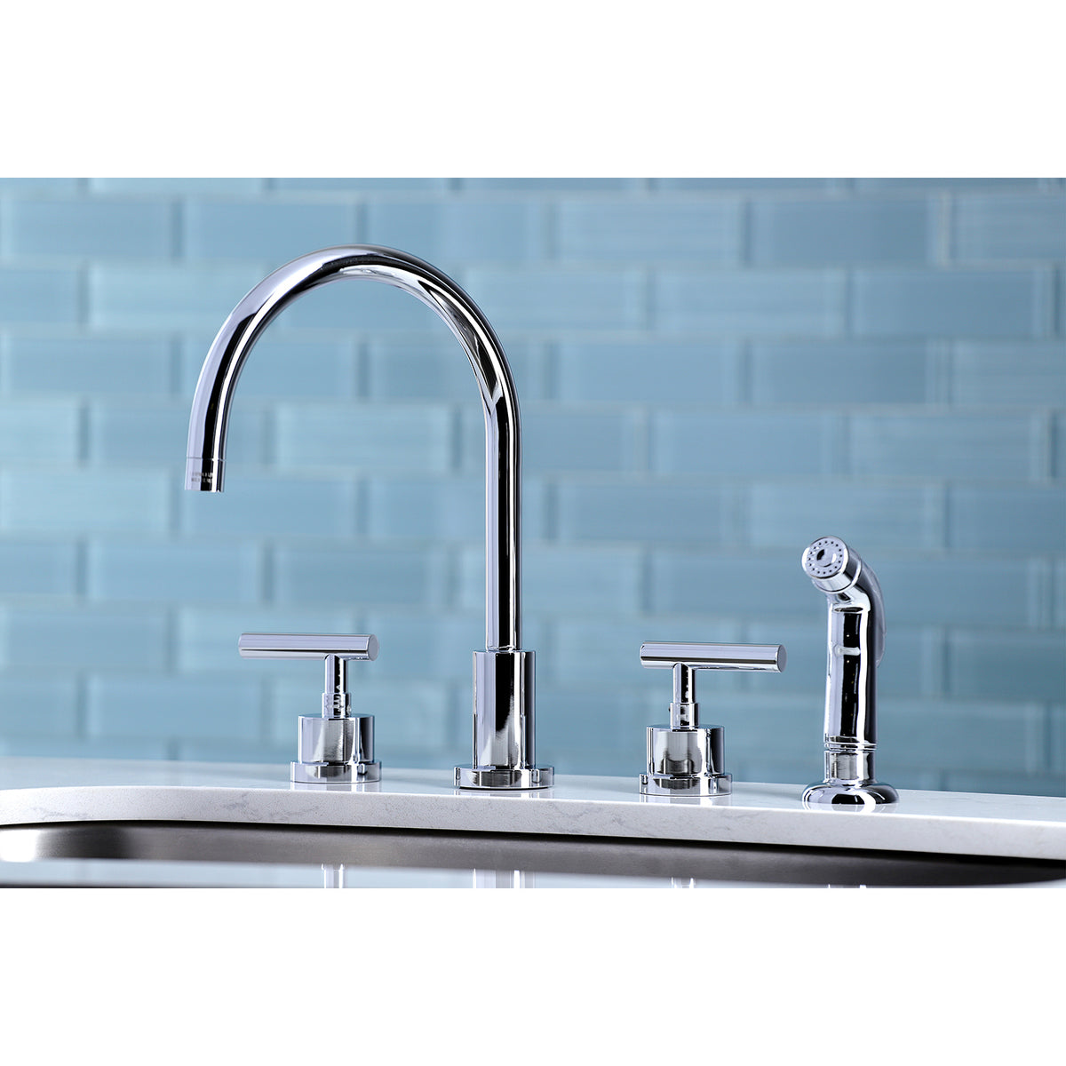 Kingston Brass KS8721CML Widespread Kitchen Faucet