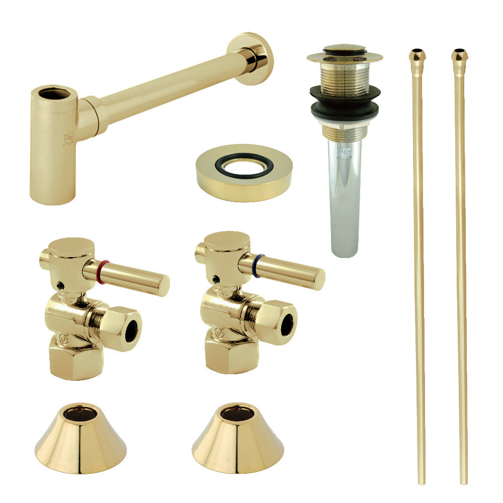 Kingston Brass Modern Plumbing Sink Trim Kit with Bottle Trap and Drain