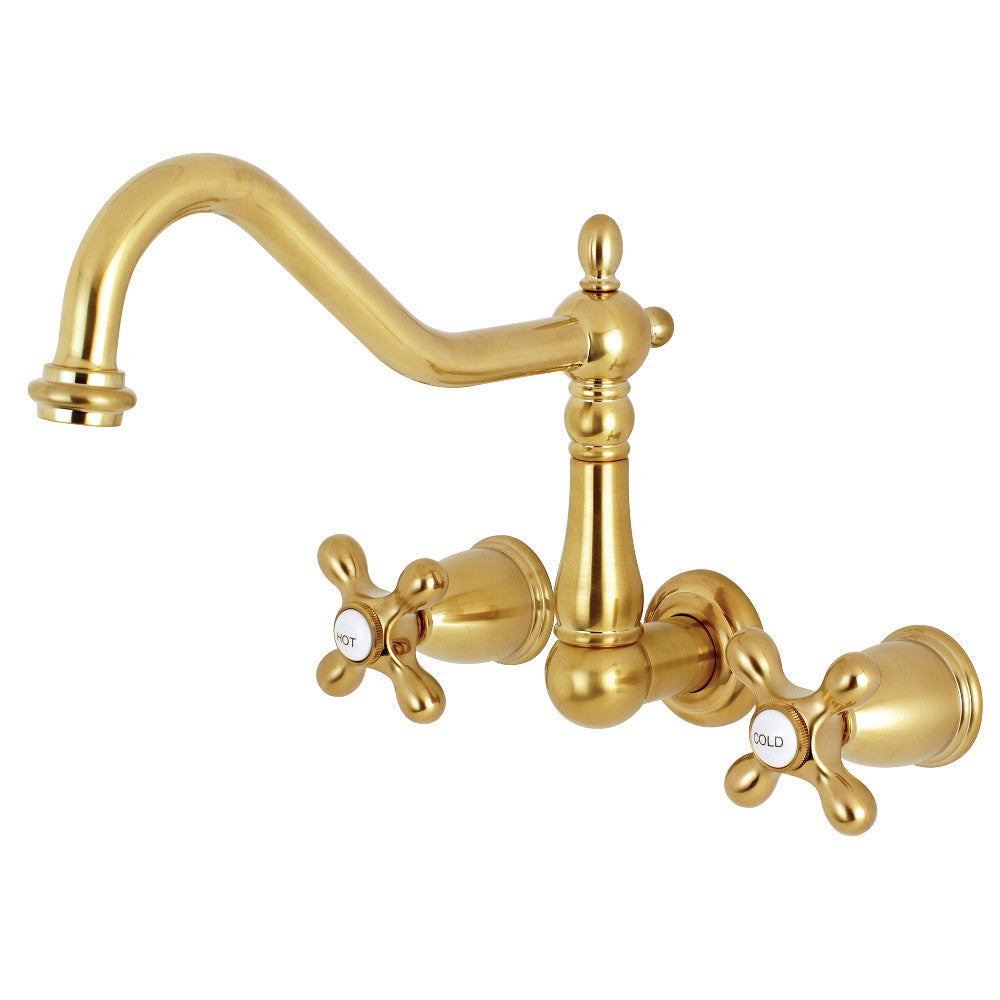 Kingston Brass KS1286AX Heritage Wall Mount Kitchen Faucet
