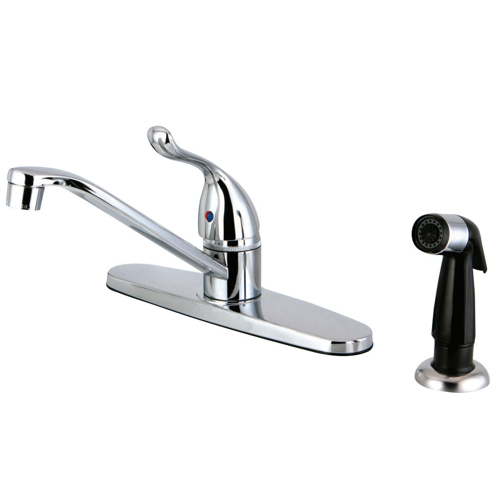 Kingston Brass FB5578YL Yosemite Single Handle 8-Inch Centerset Kitchen Faucet with Sprayer