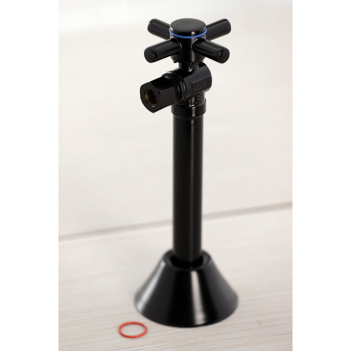 Kingston Brass Concord 1/2&quot; Sweat x 3/8&quot; O.D. Comp, Angle Shut Off Valve with 5&quot; Extension