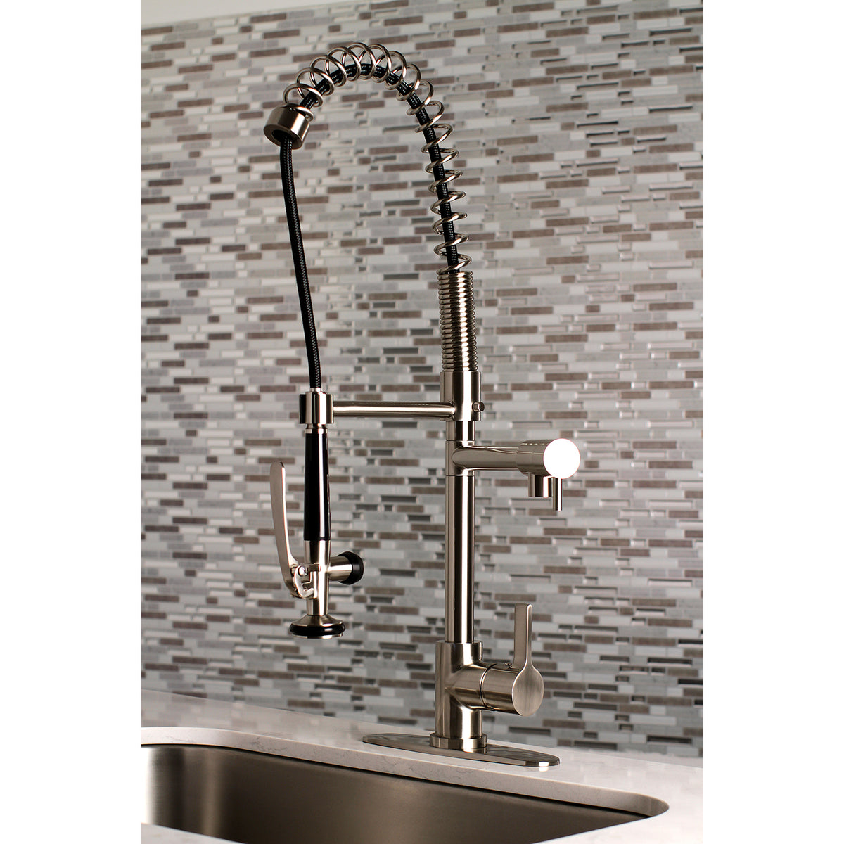 Gourmetier LS8505CTL Continental Single-Handle Pre-Rinse Kitchen Faucet