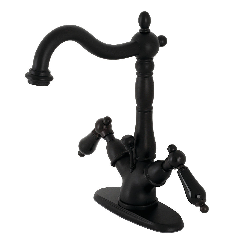Kingston Brass KS1435PKL Duchess Two-Handle Bathroom Faucet with Brass Pop-Up and Cover Plate
