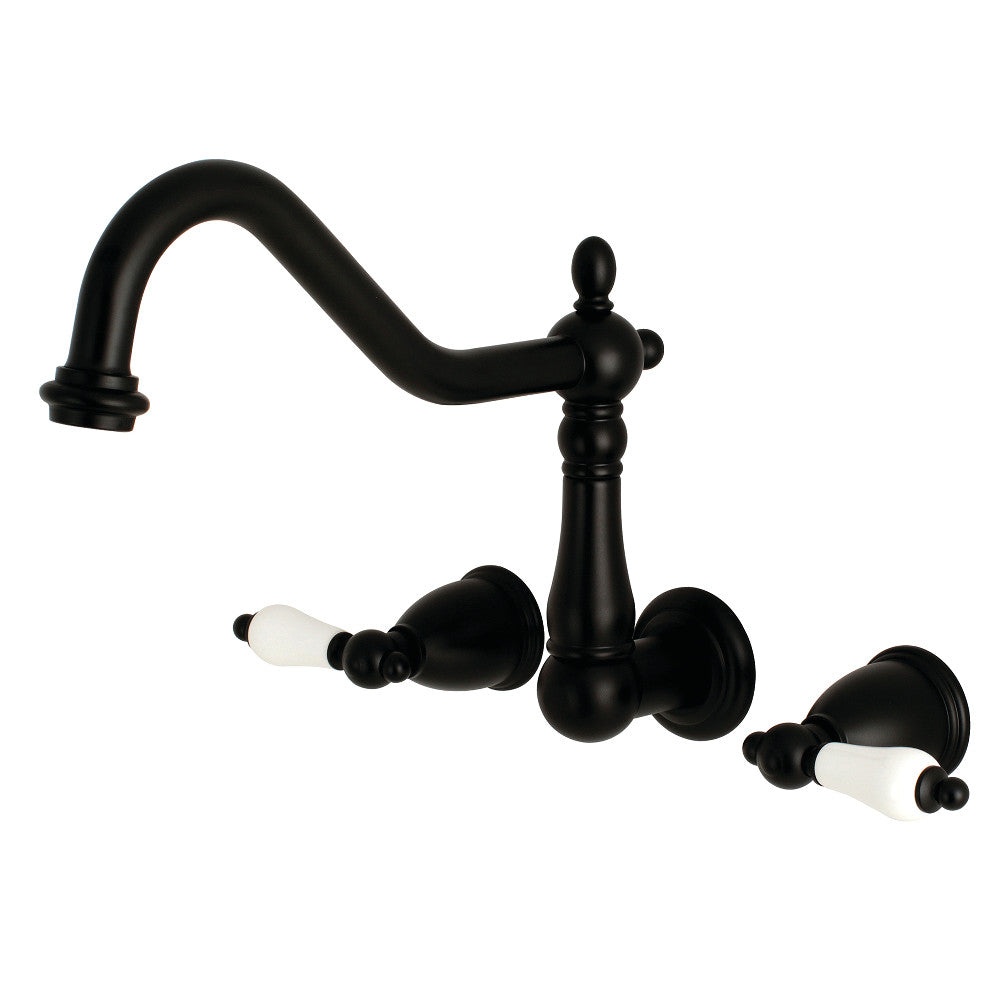 Kingston Brass KS1280PL Heritage Wall Mount Kitchen Faucet