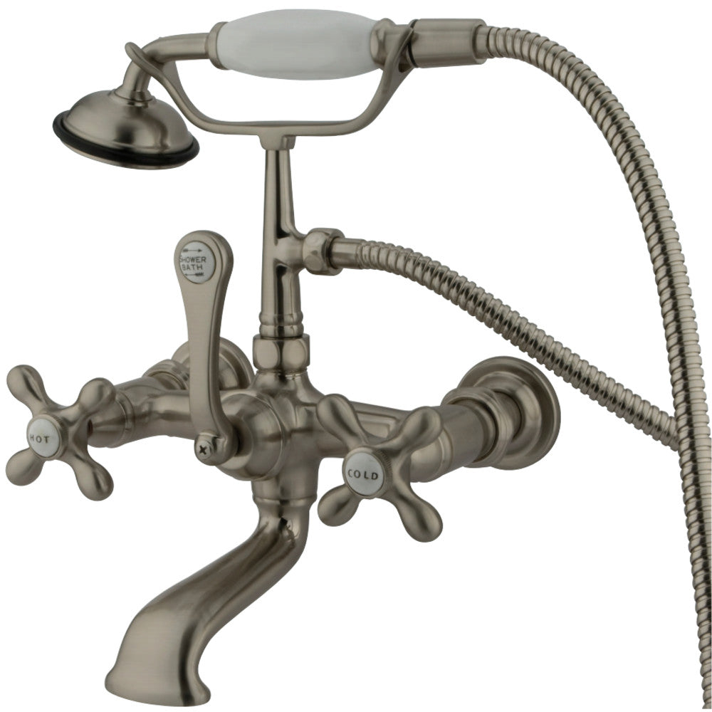 Vintage 7-Inch Wall Mount Tub Faucet with Hand Shower