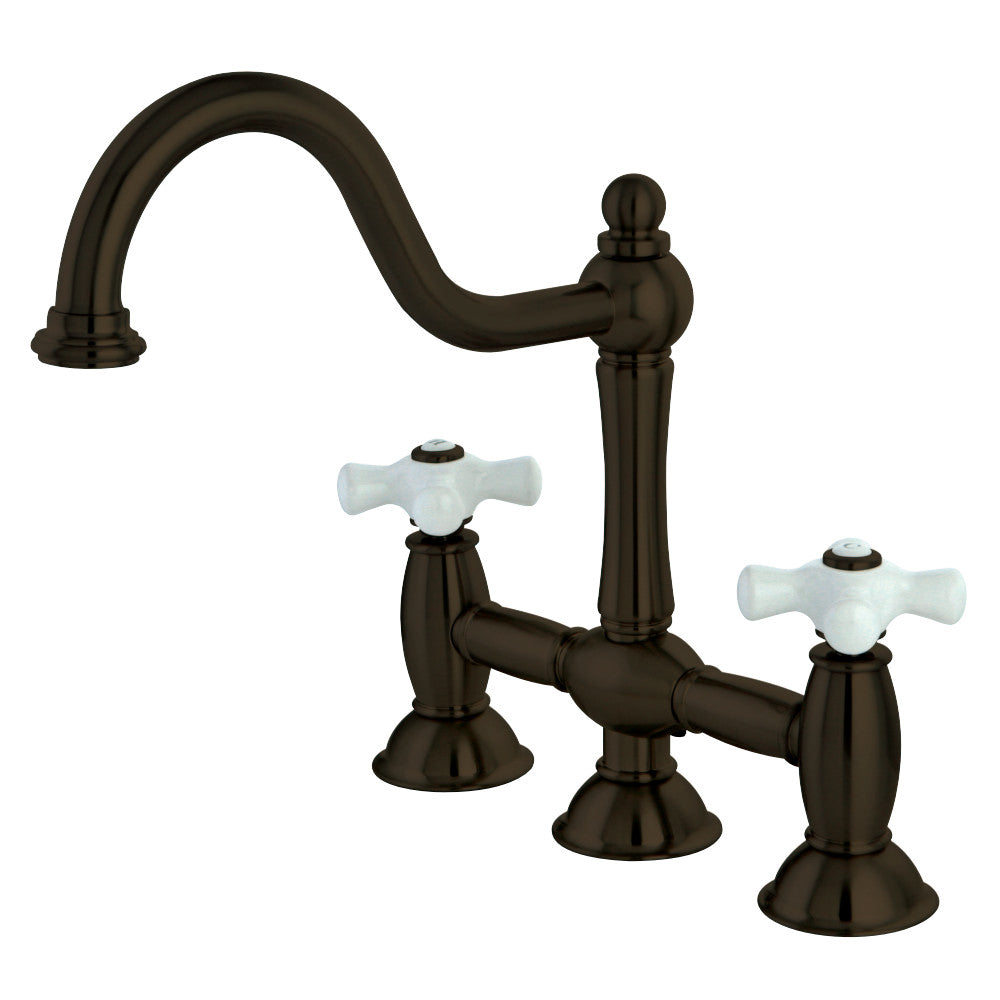 Kingston Brass KS3781PX Restoration Bridge Kitchen Faucet