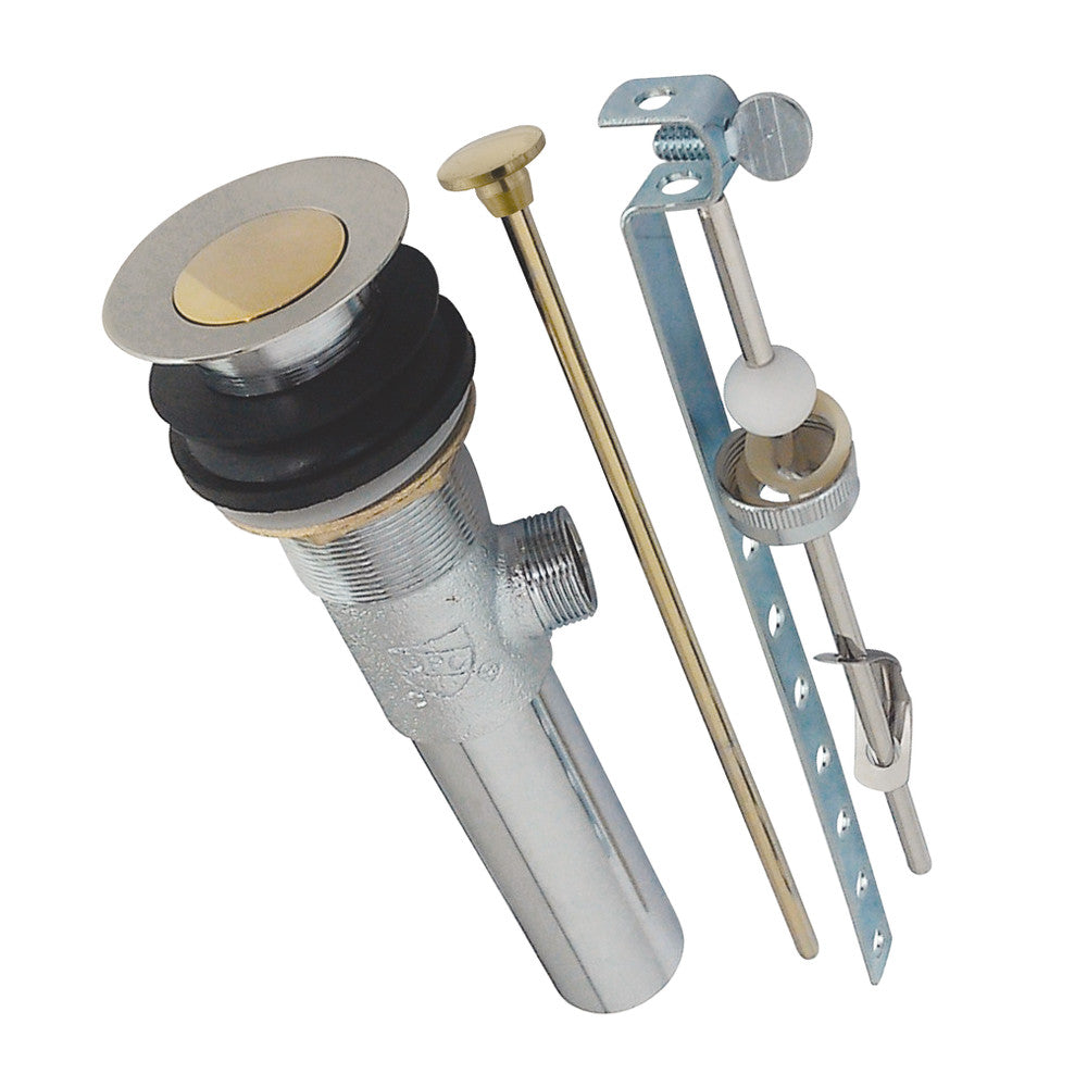 Kingston Brass Brass Pop-Up Drain with Overflow Hole, 22 Gauge