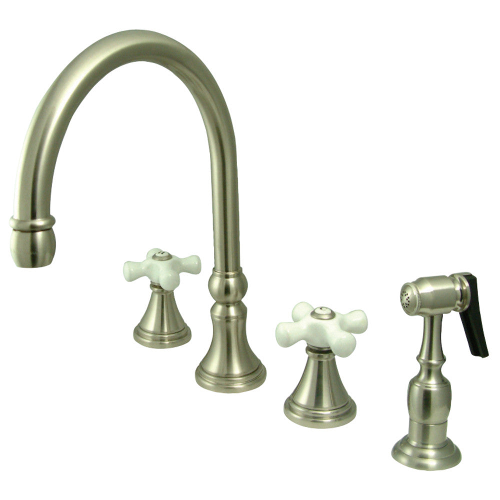 Kingston Brass KS2792PXBS Widespread Kitchen Faucet