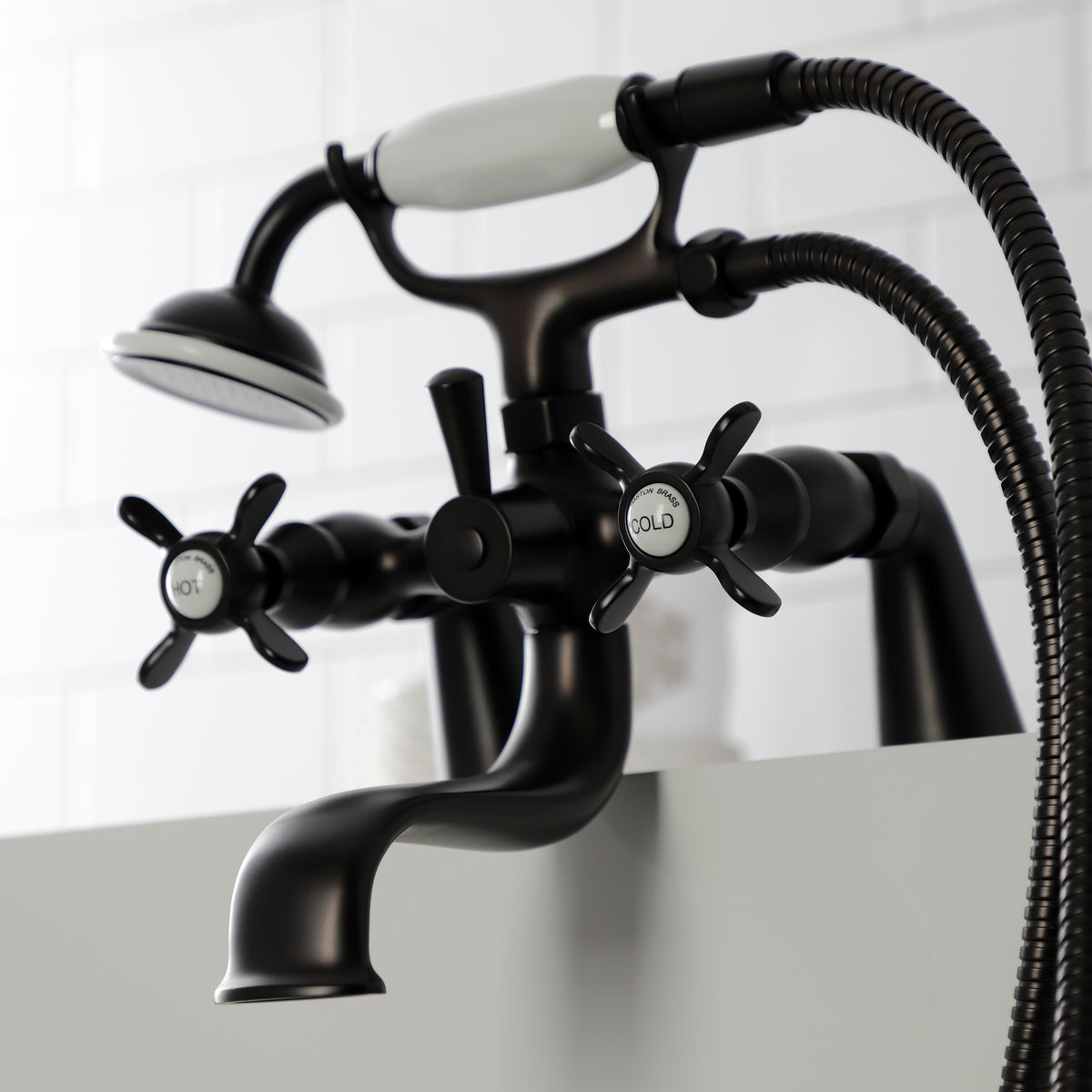 Essex Deck Mount Clawfoot Tub Faucet with Hand Shower