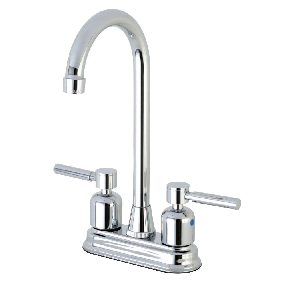 Kingston Brass Concord FB491DL 4&quot; Centerset High-Arch Spout Bar Faucet