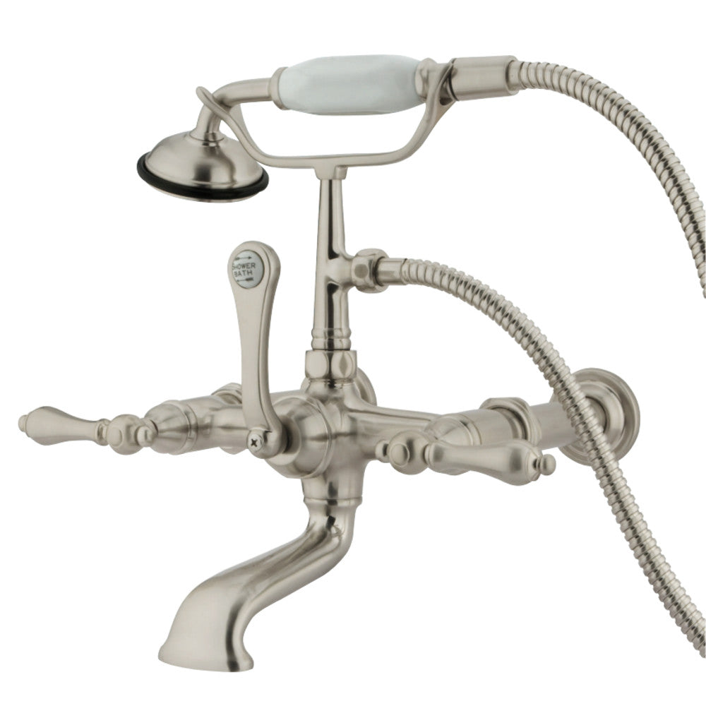 Vintage 7-Inch Wall Mount Tub Faucet with Hand Shower