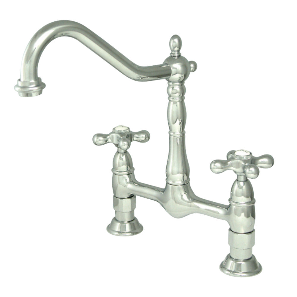 Kingston Brass KS1178AX Heritage Bridge Kitchen Faucet