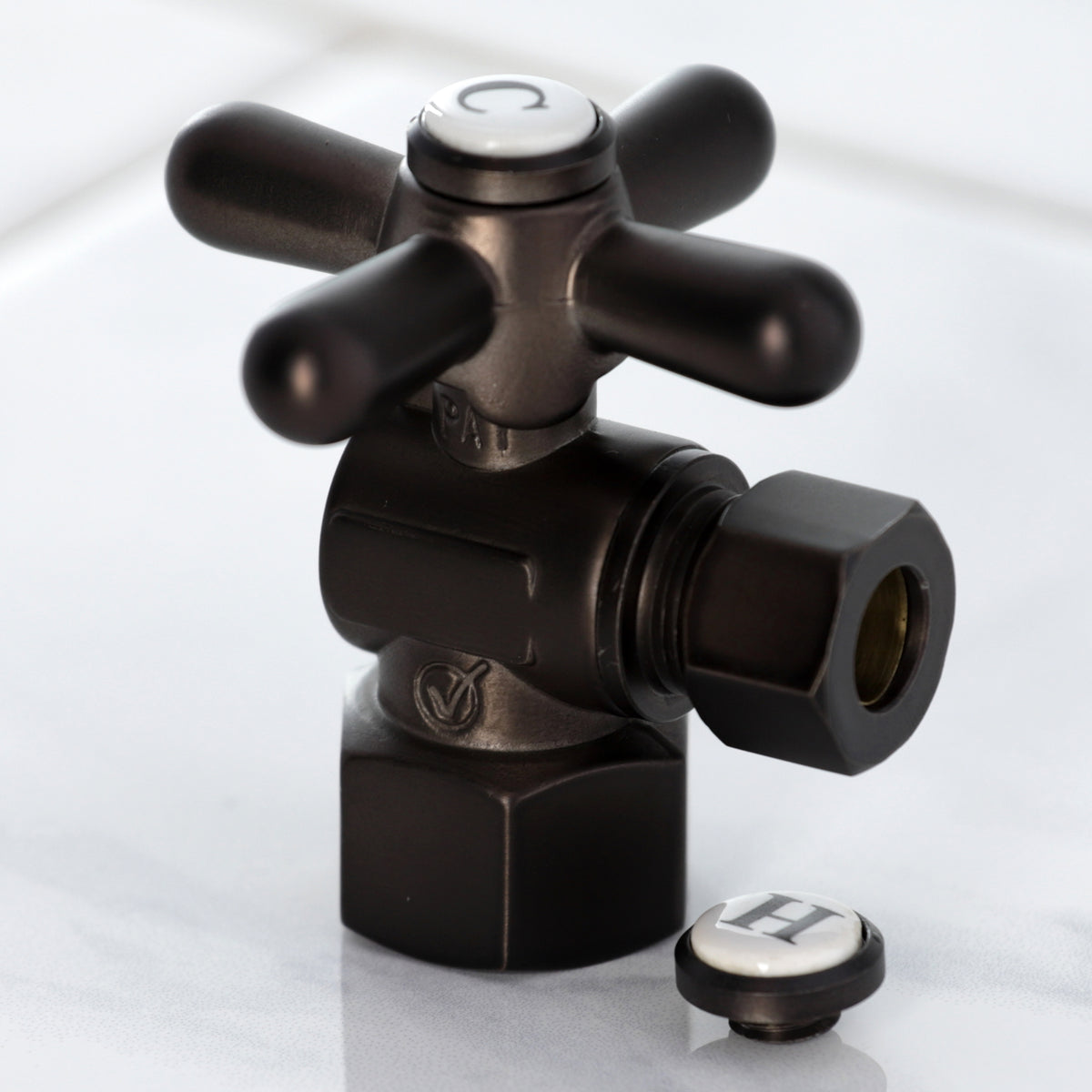 Kingston Brass Quarter Turn Valve (1/2&quot; FIP X 3/8&quot; O.D. Compression)