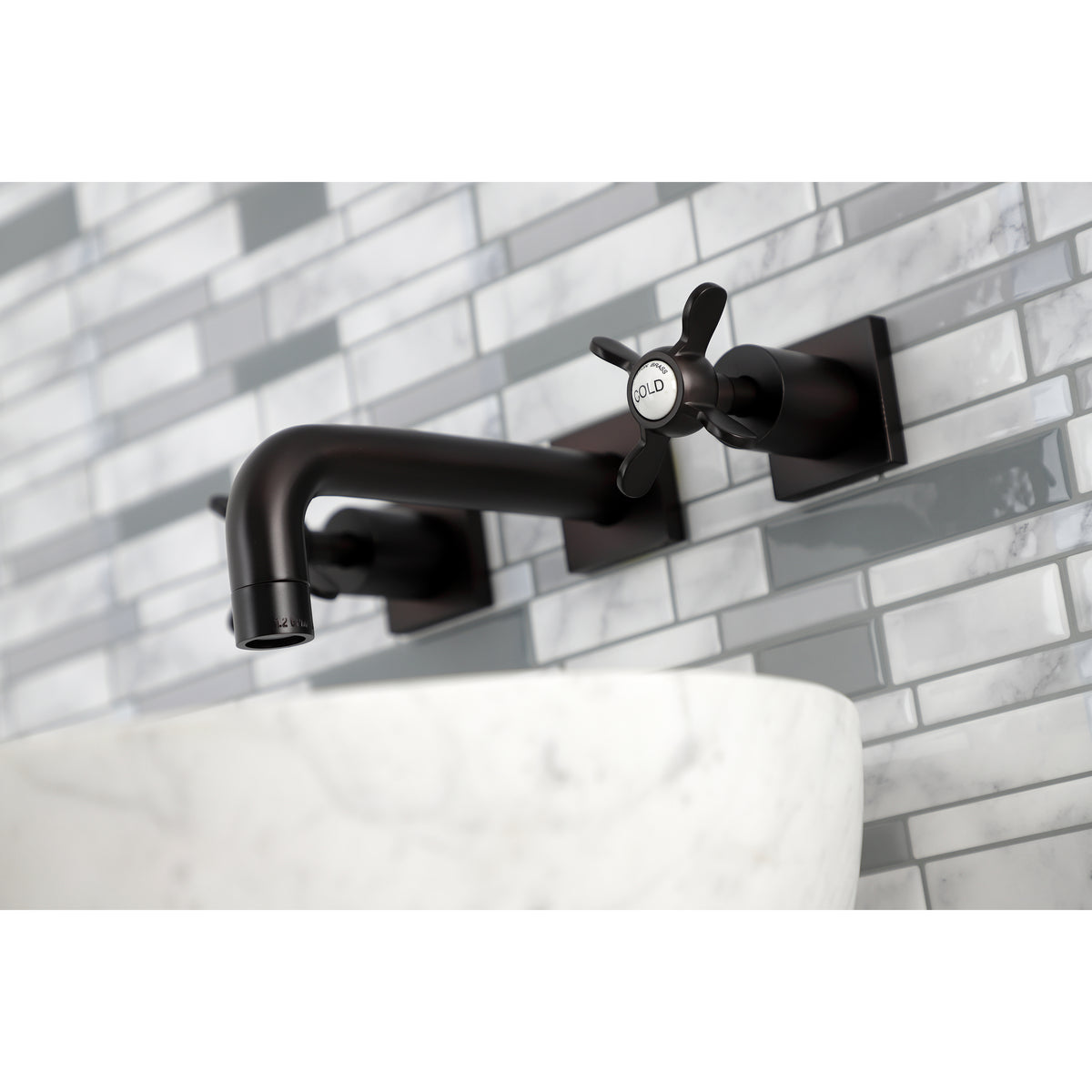 Kingston Brass KS6125BEX Essex Two-Handle Wall Mount Bathroom Faucet