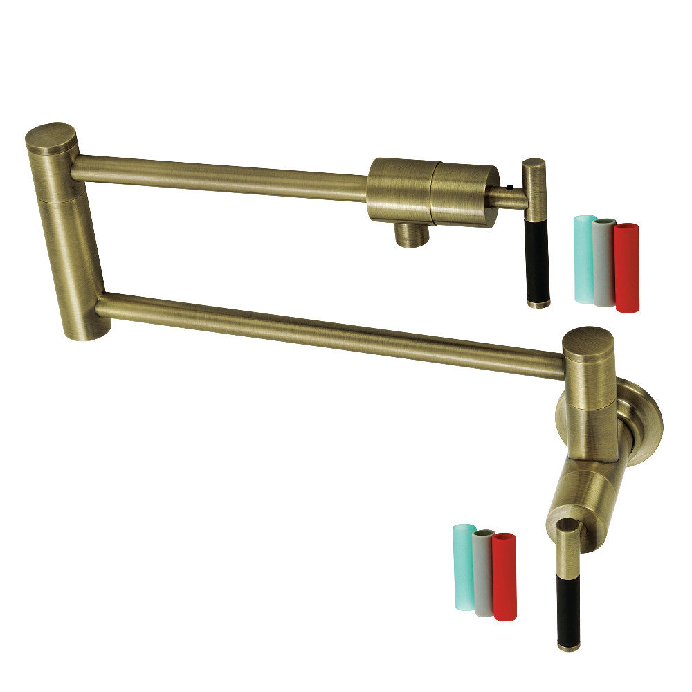 Kingston Brass KS4102CKL Kaiser Wall Mount Pot Filler Faucet