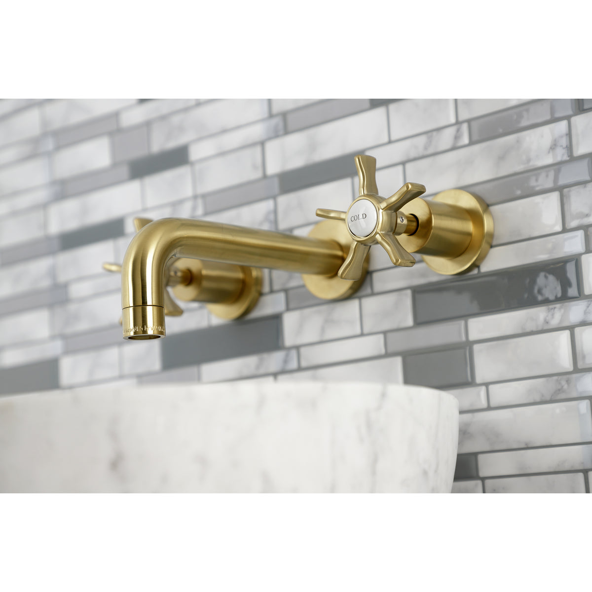 Kingston Brass KS8128NX Hamilton Two-Handle Wall Mount Bathroom Faucet