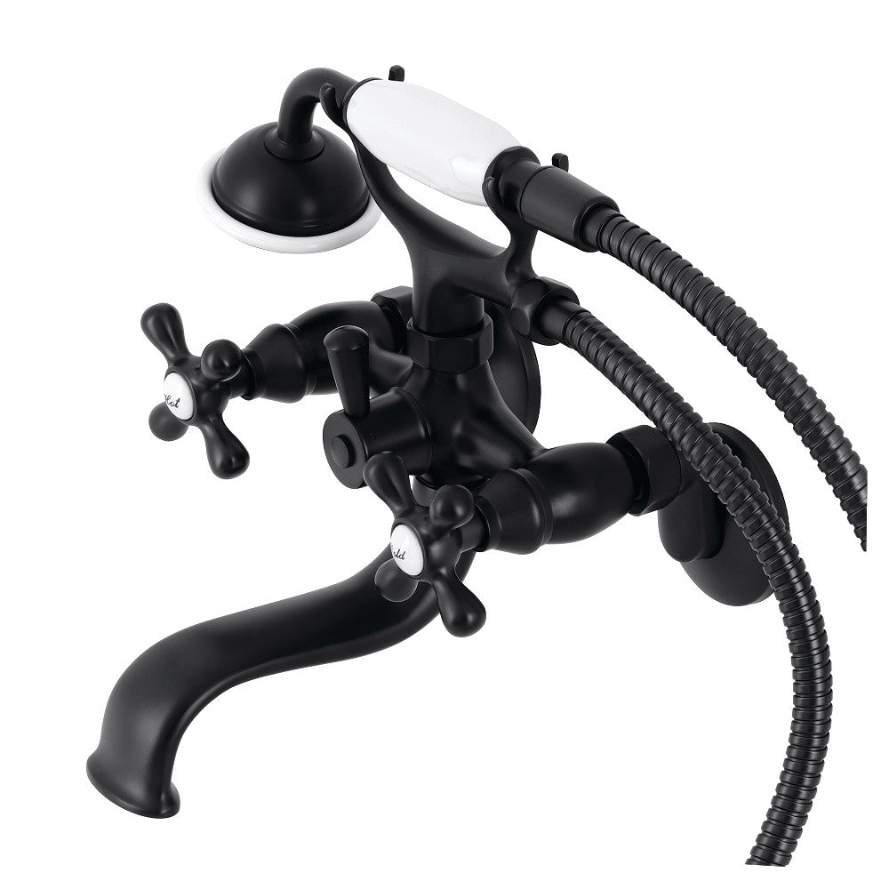 Kingston Wall Mount Clawfoot Tub Faucet with Hand Shower