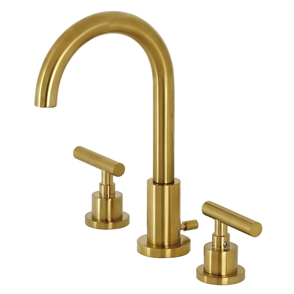 Kingston Brass FSC8921CML Manhattan Widespread Bathroom Faucet with Brass Pop-Up