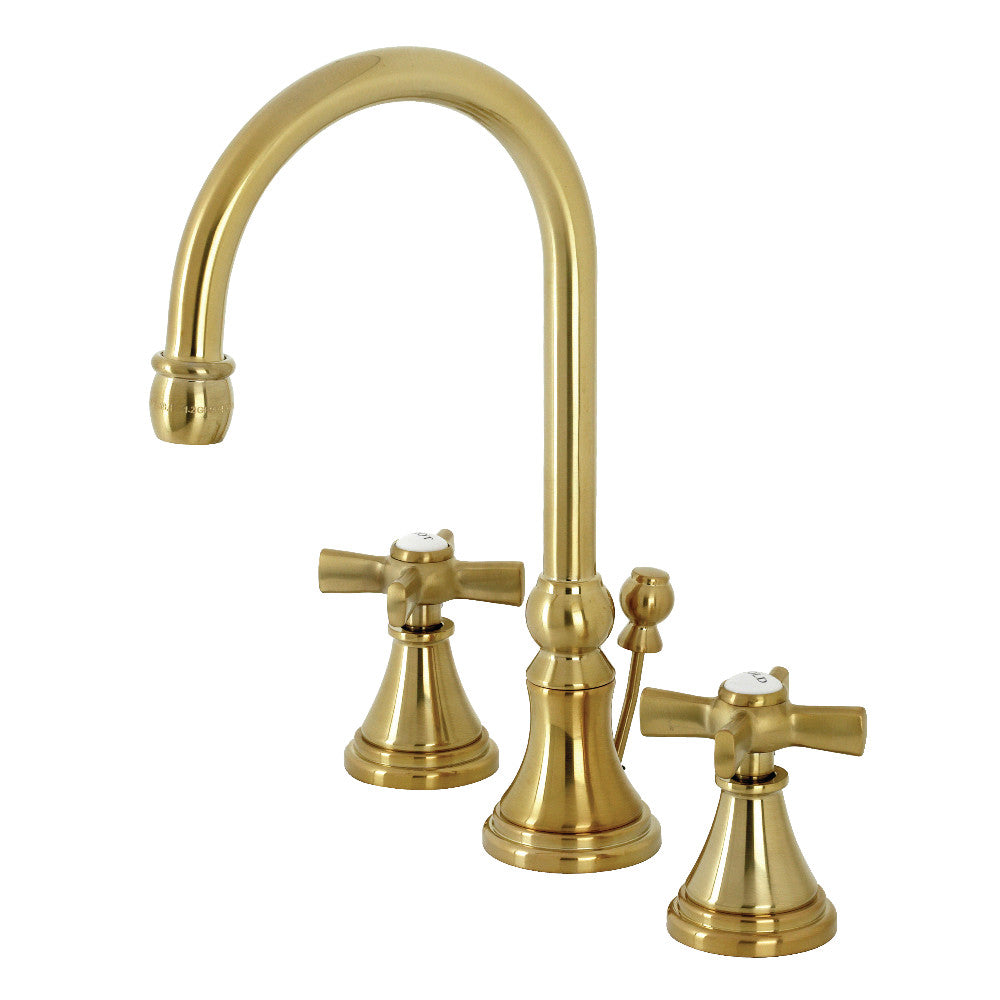 Kingston Brass KS2985ZX Millennium Widespread Bathroom Faucet with Brass Pop-Up