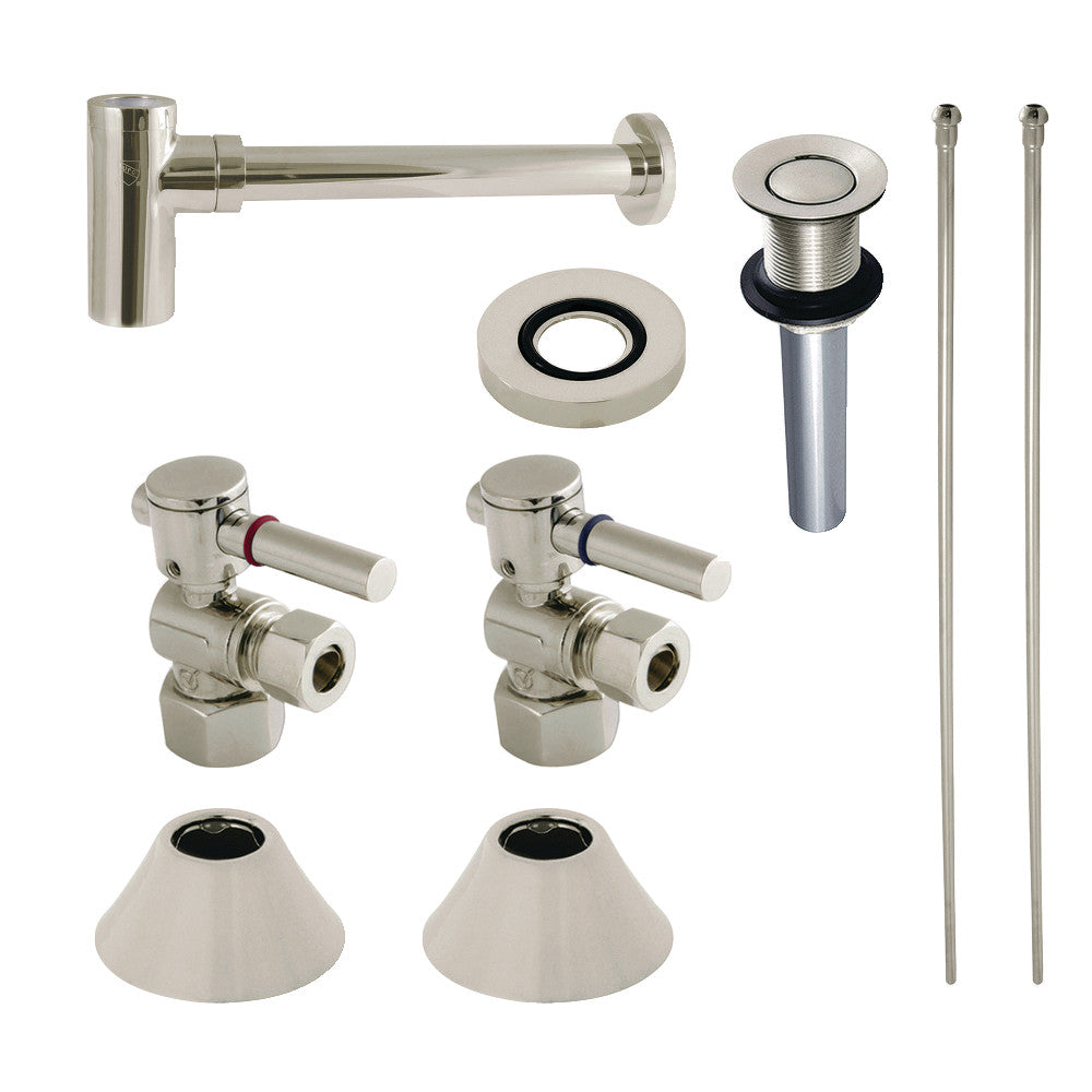 Kingston Brass Modern Plumbing Sink Trim Kit with Bottle Trap and Drain
