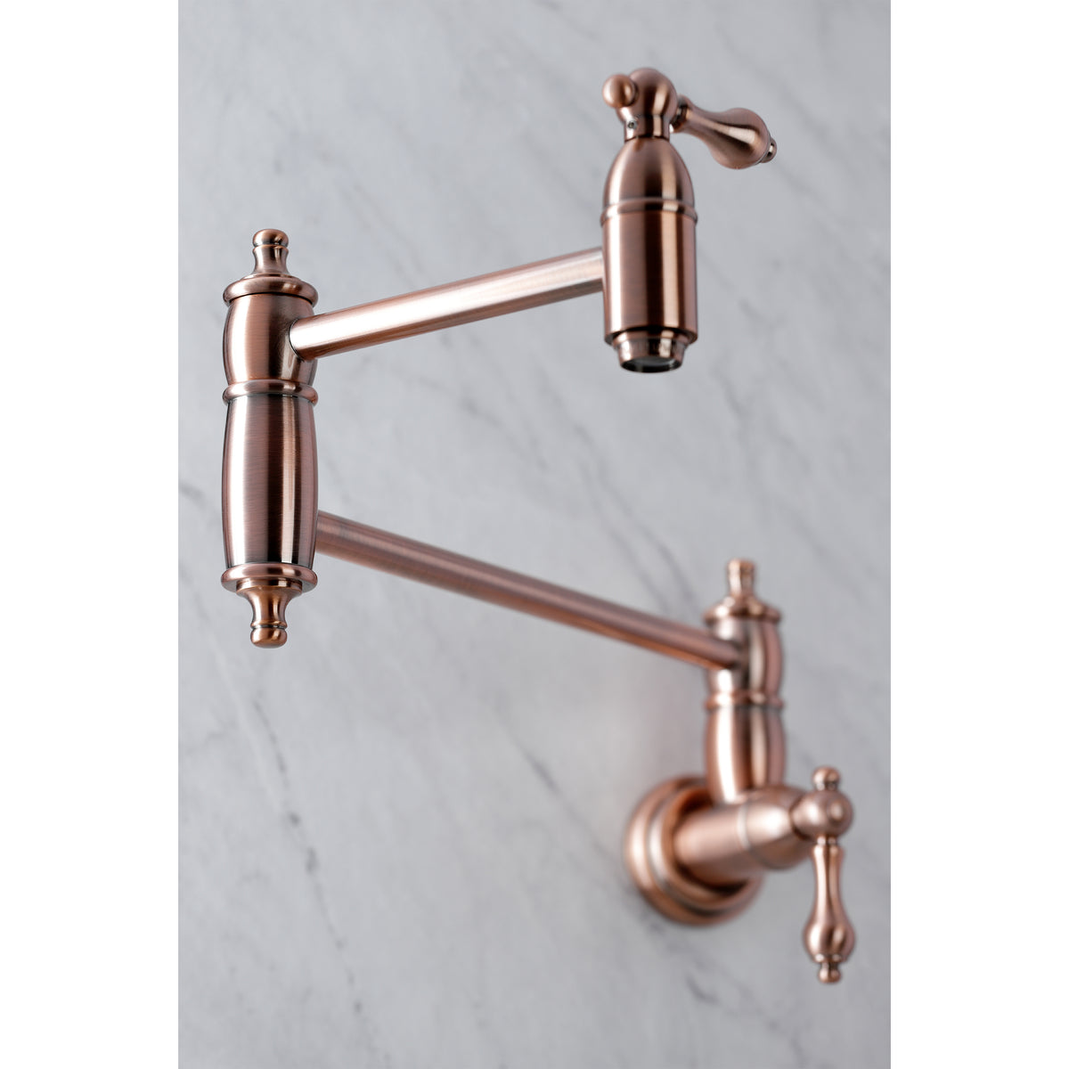 Kingston Brass KS3101AL Restoration Wall Mount Pot Filler Kitchen Faucet