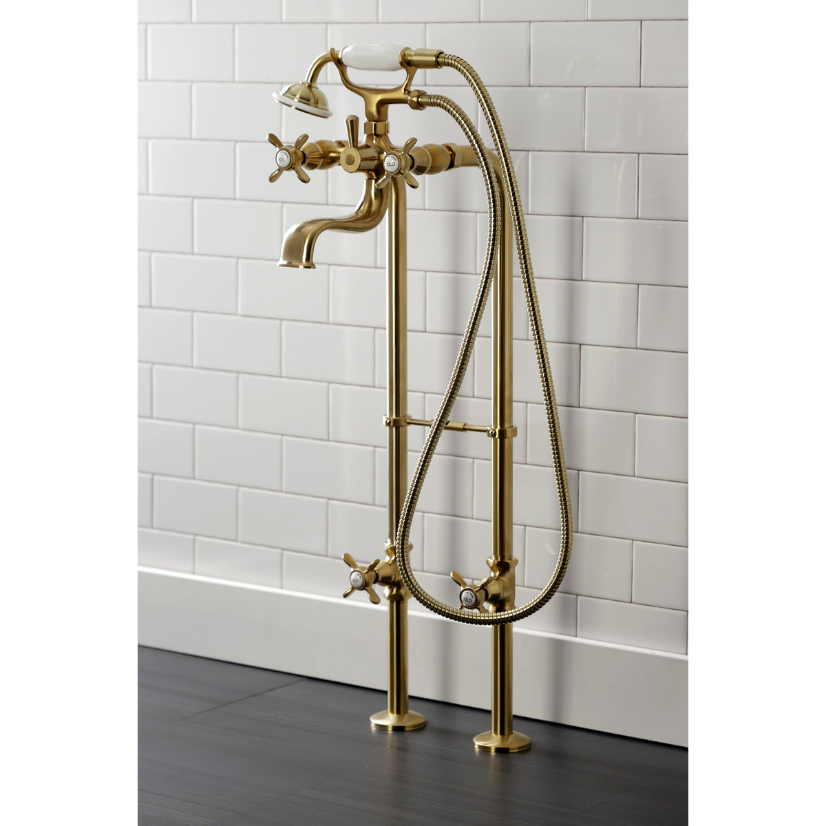 Essex Freestanding Clawfoot Tub Faucet Package with Supply Line