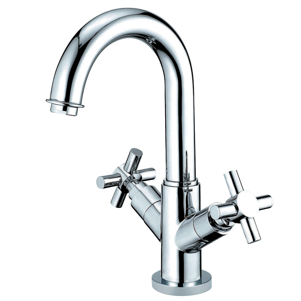 Kingston Brass KS8458JX Concord Two-Handle Bathroom Faucet with Push Pop-Up and Cover Plate