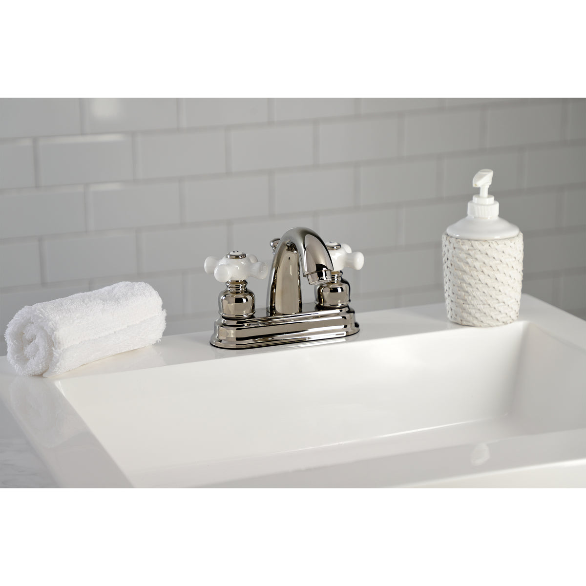 Kingston Brass KB5613PX Restoration 4 in. Centerset Bathroom Faucet