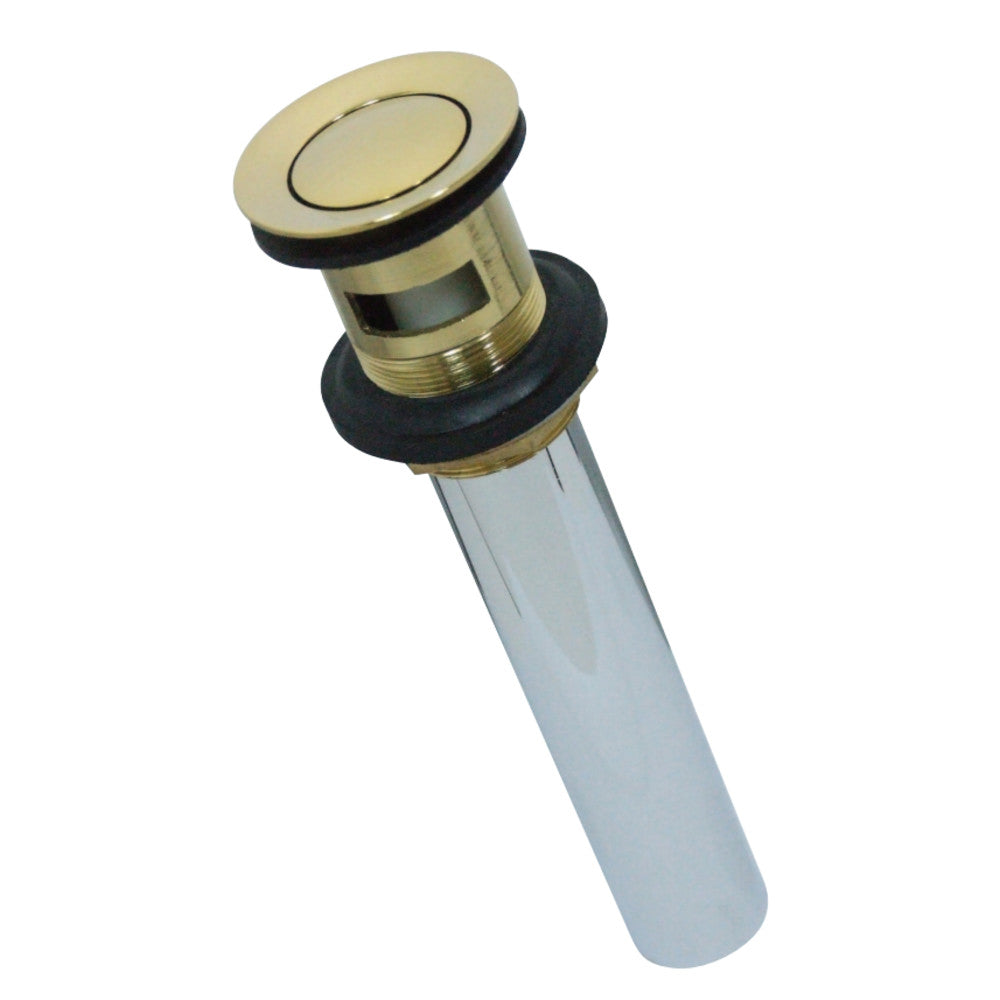 Kingston Brass Push Pop-Up Drain with Overflow, 22 Gauge