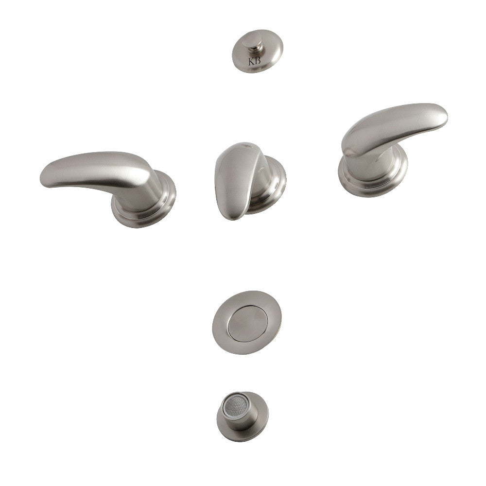 Kingston Brass KB6322LL Legacy 3-Handle Bidet Faucet with Brass Pop-Up