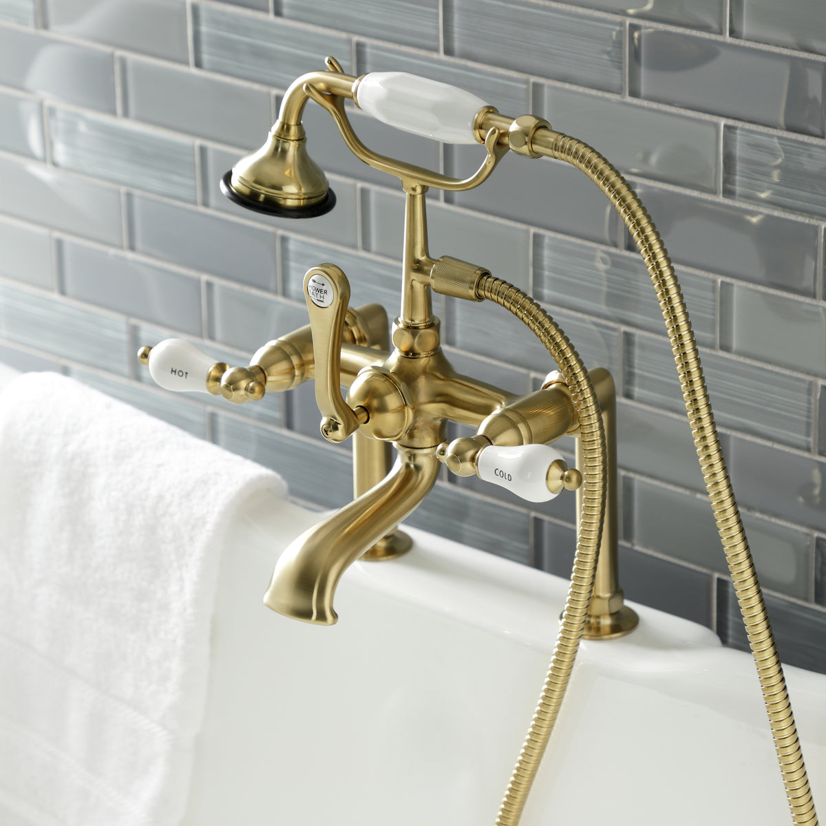 Auqa Vintage Deck Mount Clawfoot Tub Faucet