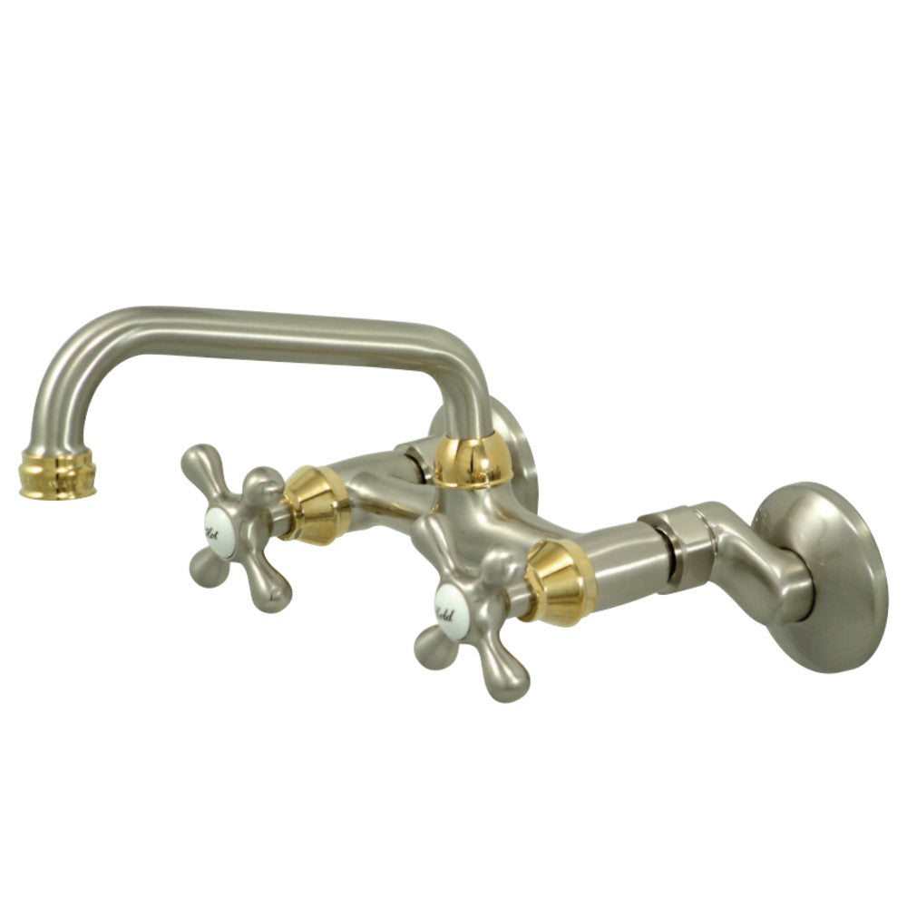 Kingston Brass KS213PN Kingston Two Handle Wall Mount Kitchen Faucet