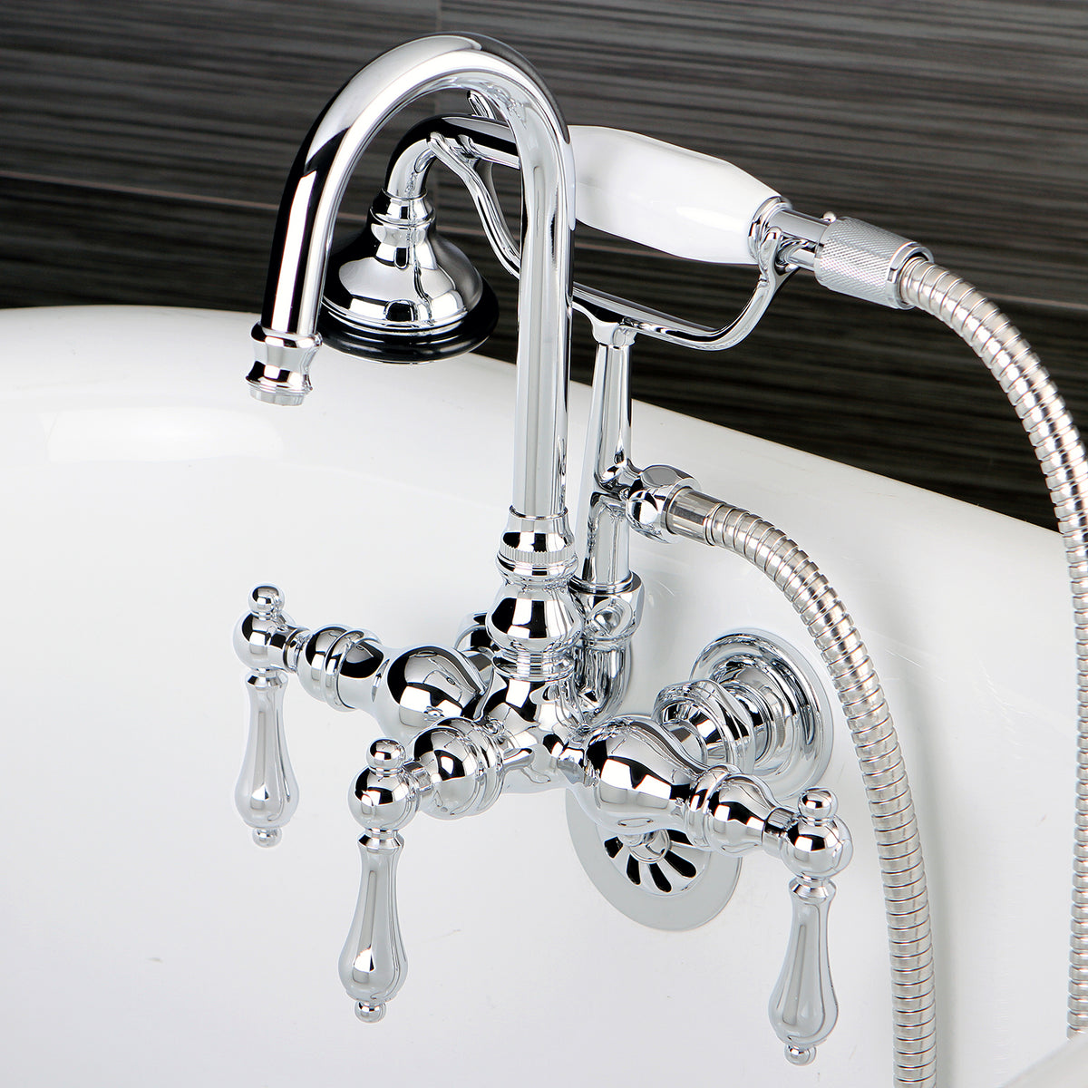 Aqua Vintage Wall Mount Clawfoot Tub Faucet