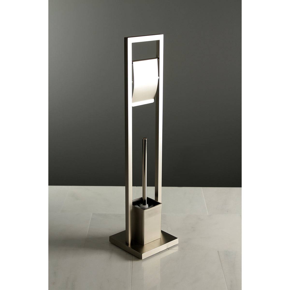 Kingston Brass Pedestal Toilet Paper Holder with Toilet Brush Holder