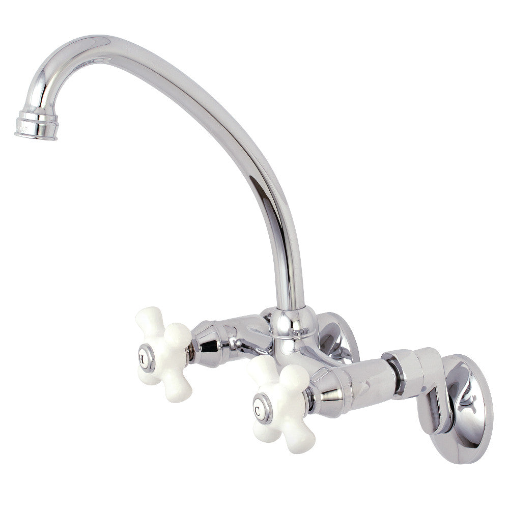 Kingston Brass KS614PB Kingston Two Handle Wall Mount Kitchen Faucet