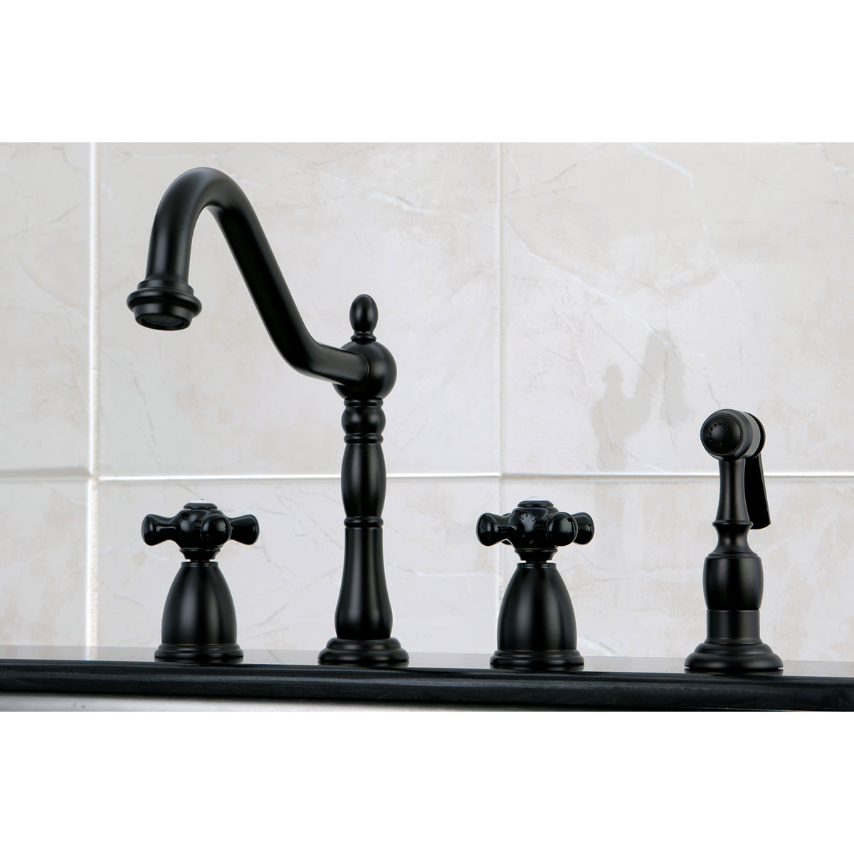 Kingston Brass KB1798PKXBS Widespread Kitchen Faucet