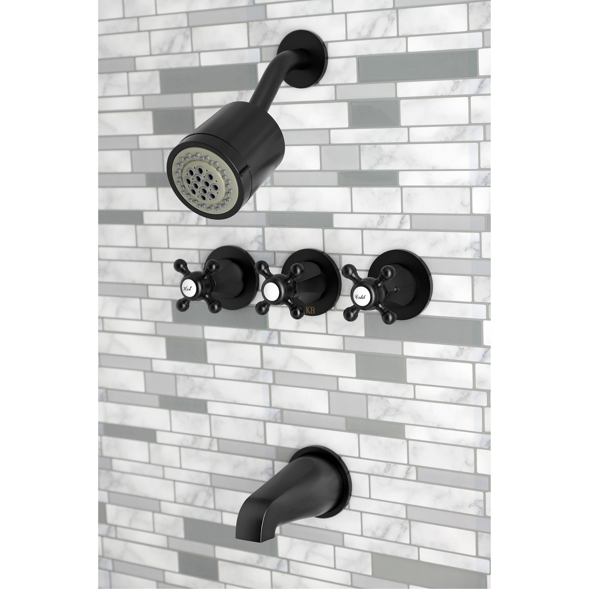 Metropolitan Three-Handle Tub and Shower Faucet