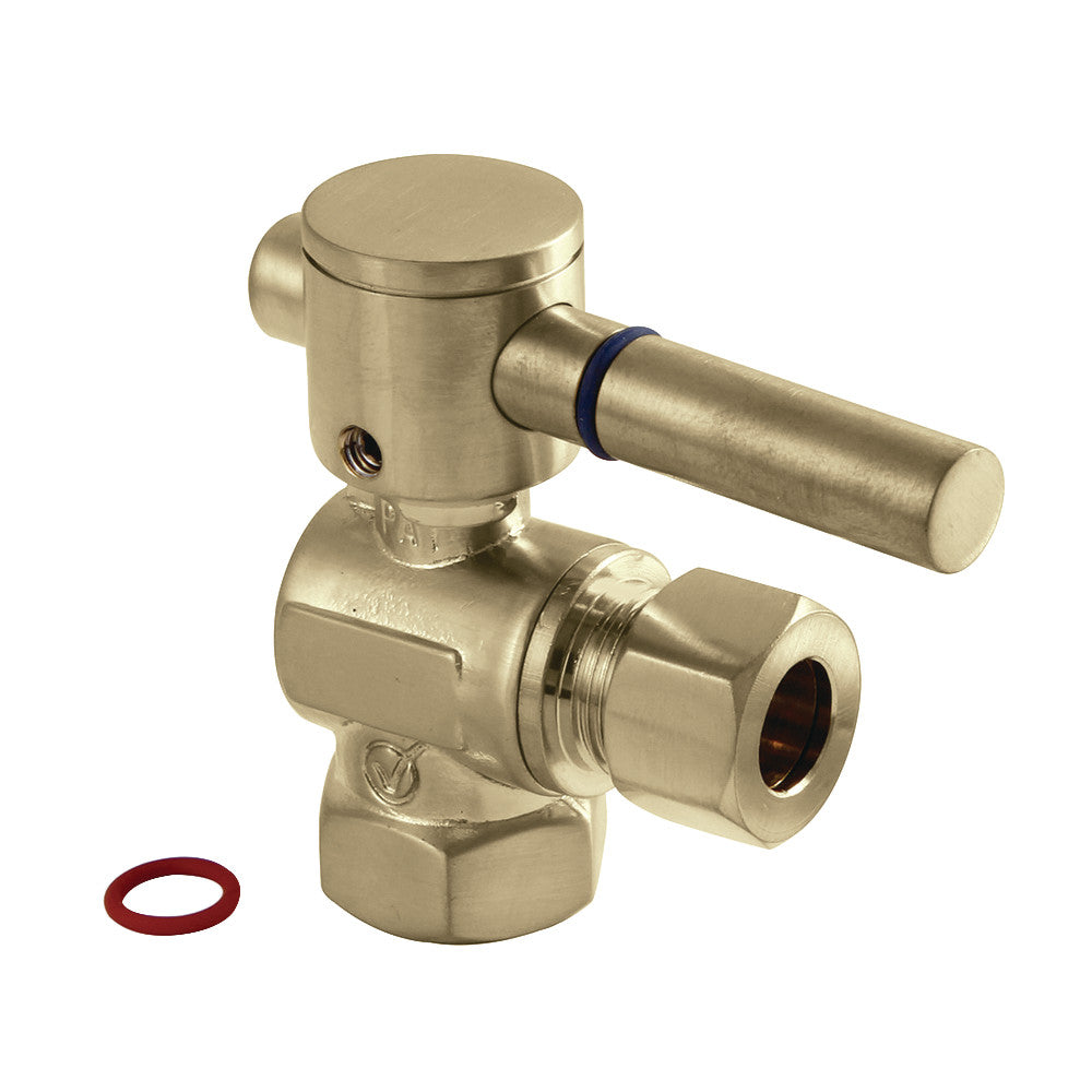 Kingston Brass 3/8&quot; IPS X 3/8&quot; OD Comp Quarter-Turn Angle Stop Valve