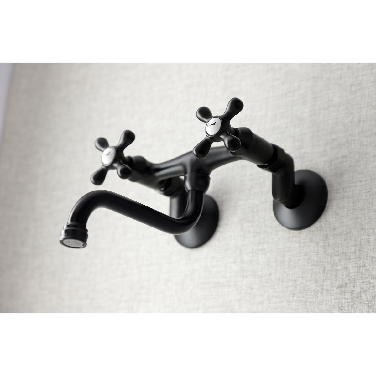 Kingston Brass KS216PN Kingston Two Handle Wall Mount Bathroom Faucet