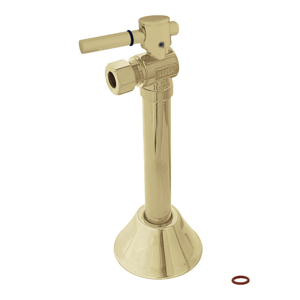 Kingston Brass 1/2&quot; Sweat x 3/8&quot; OD Comp Angle Shut-Off Valve with 5&quot; Extension