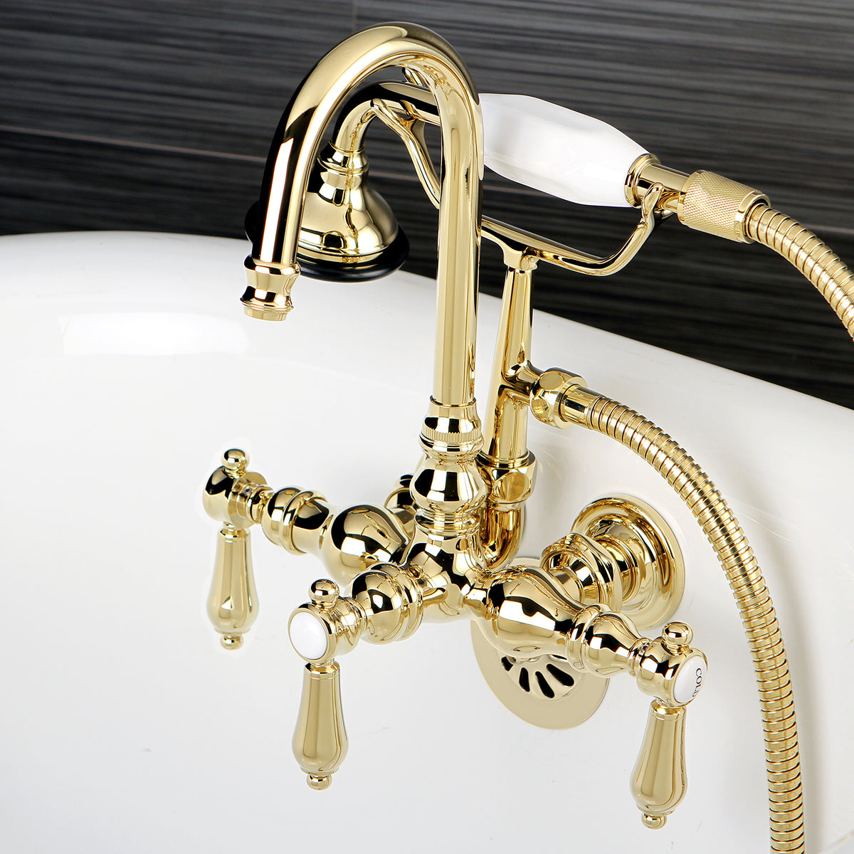 Aqua Vintage Heirloom Wall Mount Clawfoot Tub Faucet