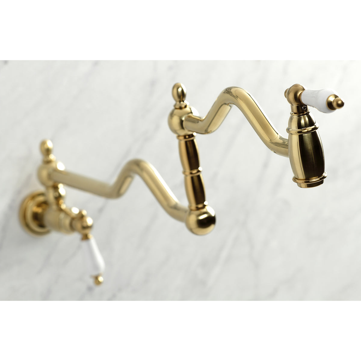 Kingston Brass KS2102PL Heritage Wall Mount Pot Filler