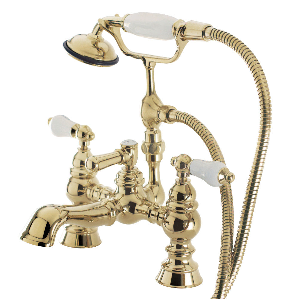 Vintage 7-Inch Deck Mount Tub Faucet with Hand Shower