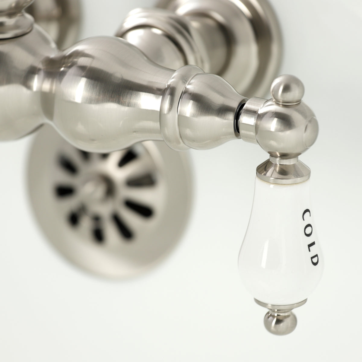 Vintage 3-3/8&quot; Tub Wall Mount Clawfoot Tub Faucet